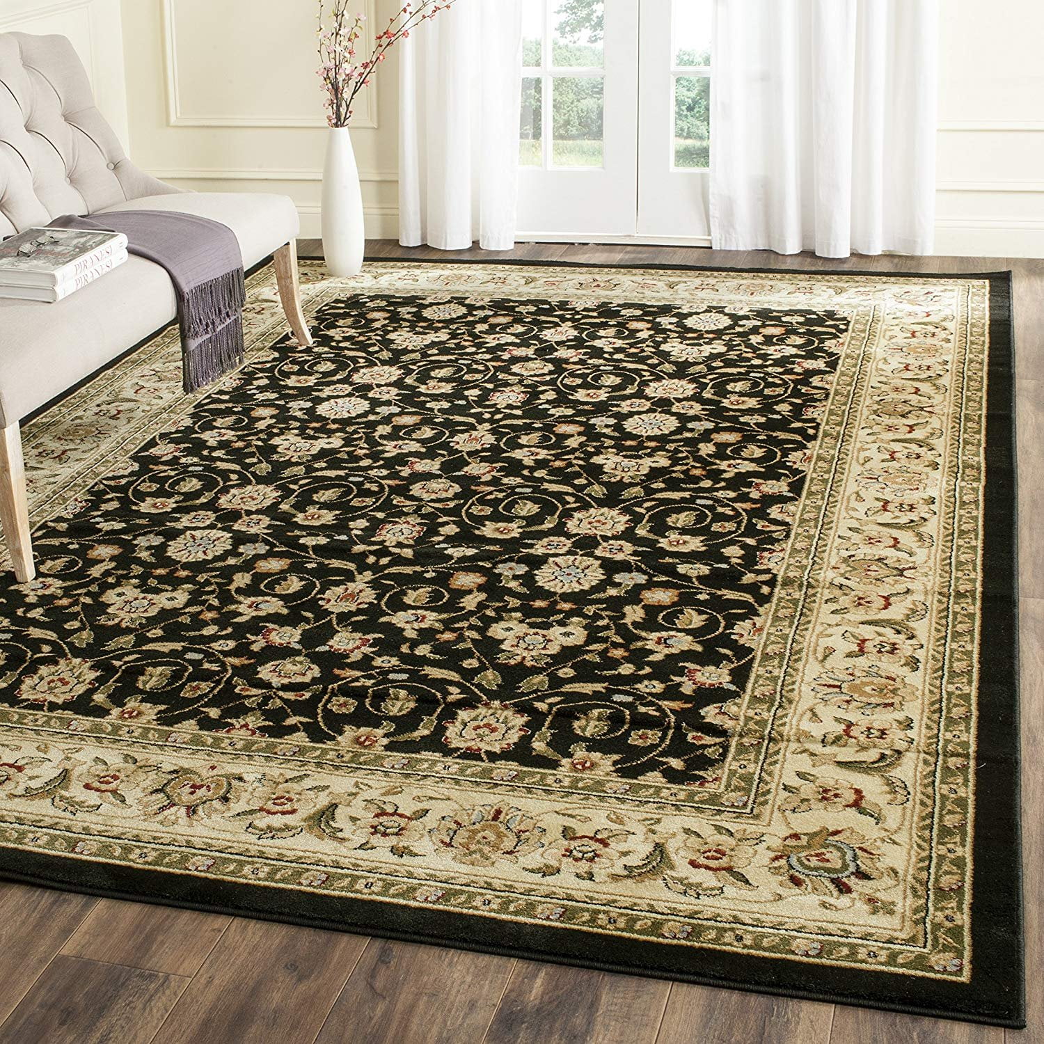 Safavieh Lyndhurst Collection LNH316B Traditional Oriental Black and
