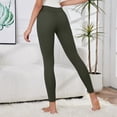 thumbnail image 5 of Cyglowse Women's Casual Sherpa Fleece Lined Warm Leggings Thicken Heavy Jogger Pants Army Green XL, 5 of 6