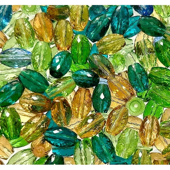 U8MO 8x12mm Shiny Faceted Clear color Crystal Oblong Loose Beads 30pcs