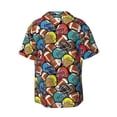 thumbnail image 2 of Disketp Men's Hawaiian American Football Print Shirts Button Down Holiday Beach Shirts-Large, 2 of 7