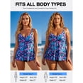 thumbnail image 5 of RELLECIGA Women's Swimsuit Set V Neck Tankini Top with High Waisted Full Coverage Bottom Two Piece Bathing Suit Multi Floral Size XL, 5 of 9