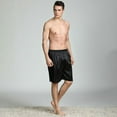 thumbnail image 4 of Men's Imitation Silk Alarm Short Pants Soft Sleeping Pants, 4 of 7