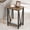 Oak, variant on End Table - Industrial Style with Storage - Dark Gray Finish