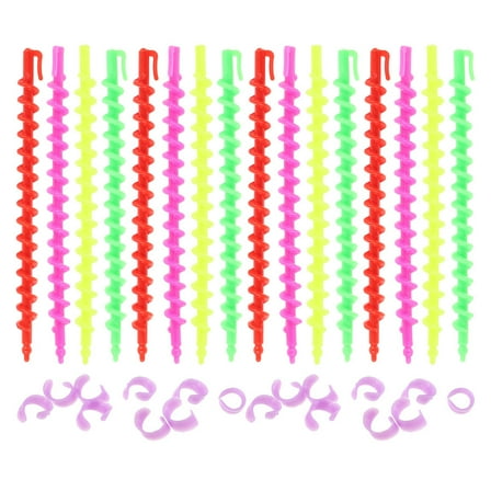 ELAYARD Spiral Perm Rod Set Assorted Color Plastic for Styling 26Pcs