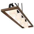 thumbnail image 5 of Possini Euro Design Spearhead Black Wood Linear Pendant Chandelier 42" Wide Modern White Glass 4-Light Dining Room Kitchen Island, 5 of 10