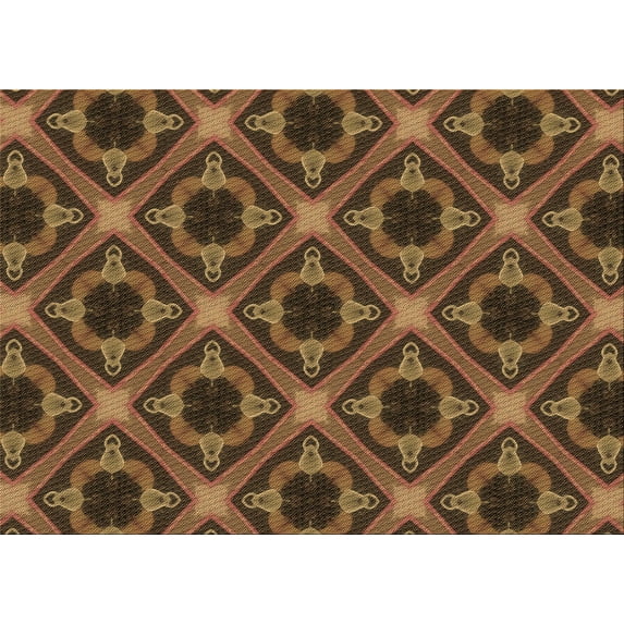 Ahgly Company Indoor Rectangle Patterned Bakers Brown Area Rugs, 5' x 8'