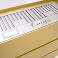 thumbnail image 6 of Akicon 30" Stainless Steel Range Hood, 3 Stacks Modern Box Ducted Kitchen Hood with Powerful Vent Motor, Wall Mount, 30"W*30"H*14"D, Matte Gold, 6 of 7
