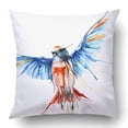 thumbnail image 1 of BOSDECO Watercolor Style Of Bird Pillowcase Pillow Cushion Cover 18x18 inch, 1 of 1
