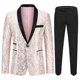 thumbnail image 1 of Traje de esmoquin jacquard para hombre, corte entallado, de dos piezas, para boda, fiesta y graduación, s202412241253, 1 of 5