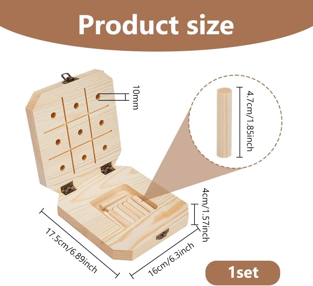 9 Hole Wooden Peg Board for Occupational Therapy Finger Dexterity Wood Pegboard for Hands Dexterity Peg Board to Improve Finger Motor Skills Hand-Eye Coordination