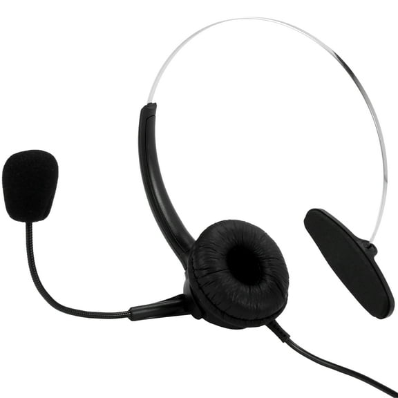 RJ9 Call Center Headphone Monaural Noise Reduction Headset with Mic