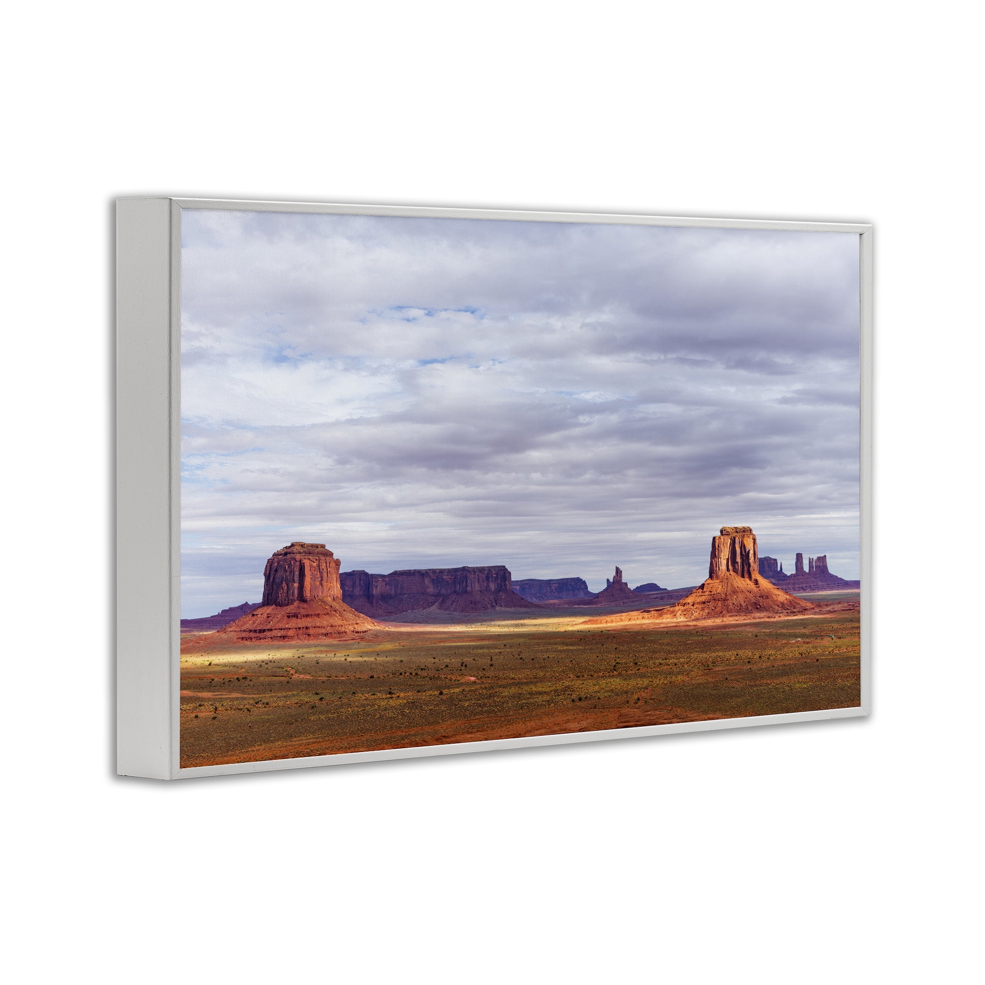 Stupell Industries Monumental Desert Buttes & Mesas White Framed Giclee Art, design by Shelley Carlisle
