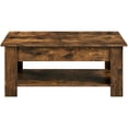 thumbnail image 5 of Yaheetech Lift Top Coffee Table with Hidden Compartment & Open Shelf, Rustic Brown, 5 of 8