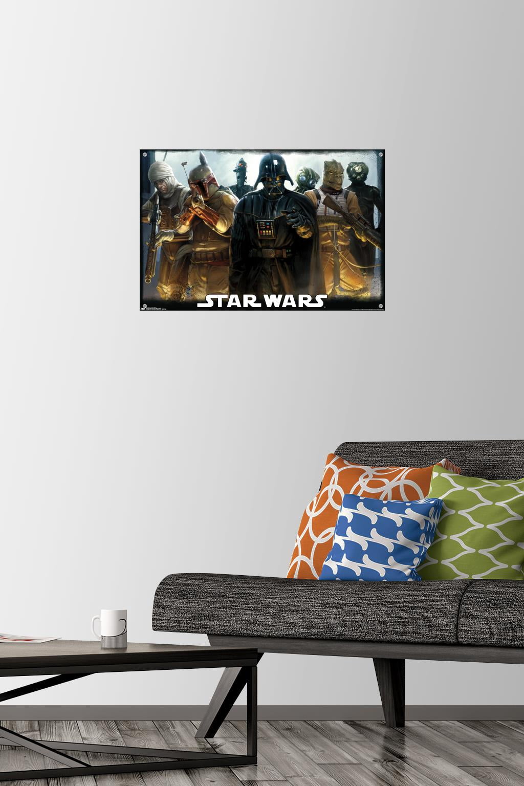 Star Wars: Saga - Bounty Hunters Wall Poster with Push Pins, 14.725" x 22.375"