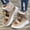 Beige, variant on YOUYEDIAN Boots for Women Fall Winter Plush Soft Fashion Lace-up Platform Casual Warm Round Toe Mid Calf Boots Versatile Fuzzy Outdoor Non Slip Snow Shoes
