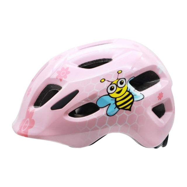 Casco de bicicleta para niños Casco de ciclismo protector Cómodo para niños y niñas Se adapta a niños de 3 a 10 años Casco de bicicleta para niños con rosa