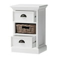 thumbnail image 5 of Classic White Two Drawer Nightstand Unit with Basket, 5 of 9