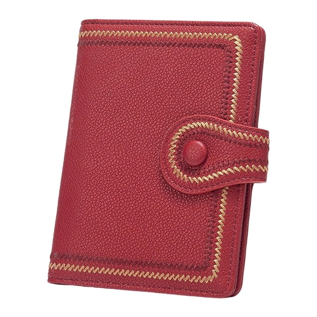 Estuche de cuero para s de viaje para hombres y mujeres, para s, plegable de cuero para s Rojo Soledad Cubierta de pasaportes