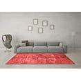 thumbnail image 3 of Ahgly Company Indoor Square Oriental Red Industrial Area Rugs, 3' Square, 3 of 4