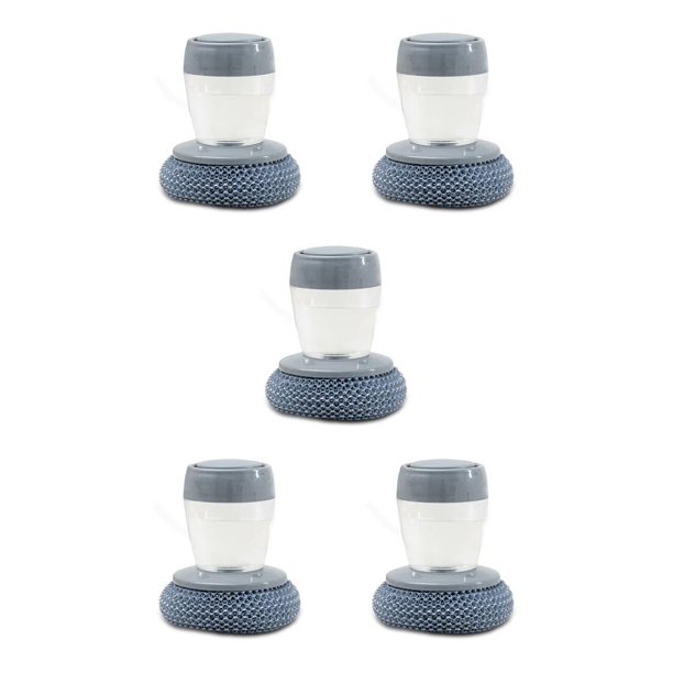 Monstrate Suministros de limpieza Utensilios de cocina Líquido de Presione hacia fuera Material de PET Dispensador de jabón Cepillo de palma para Añadir PET líquido 5piezas Monstrate CBP192238