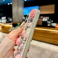 thumbnail image 6 of for iPhone 16 Pro Case,Cute Bling Glitter Sparkle Stunning Stones Diamond Rhinestone 3D Handmade Pearl Rose Flower with Wrist Lanyard for Women Girly for iPhone 16 Pro (Pink), 6 of 18