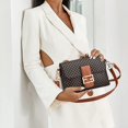 thumbnail image 5 of Bolsos bandolera para mujer Bolso de hombro de diseñador de moda Bolso clásico con correa ajustable Caqui, 5 of 5