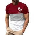 thumbnail image 1 of Mens Casual Pantalones Cortos Cuello Redondo Patchwork Impresión Suéter Blusa de Fitness, Camisetas para Hombre, 1 of 4