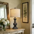 thumbnail image 4 of Oneach Farmhouse Black Table Lamp for Living Room Bedroom 20.5" Retro Nightstands Bedside Lamp Resin Vintage Rustic, 4 of 10