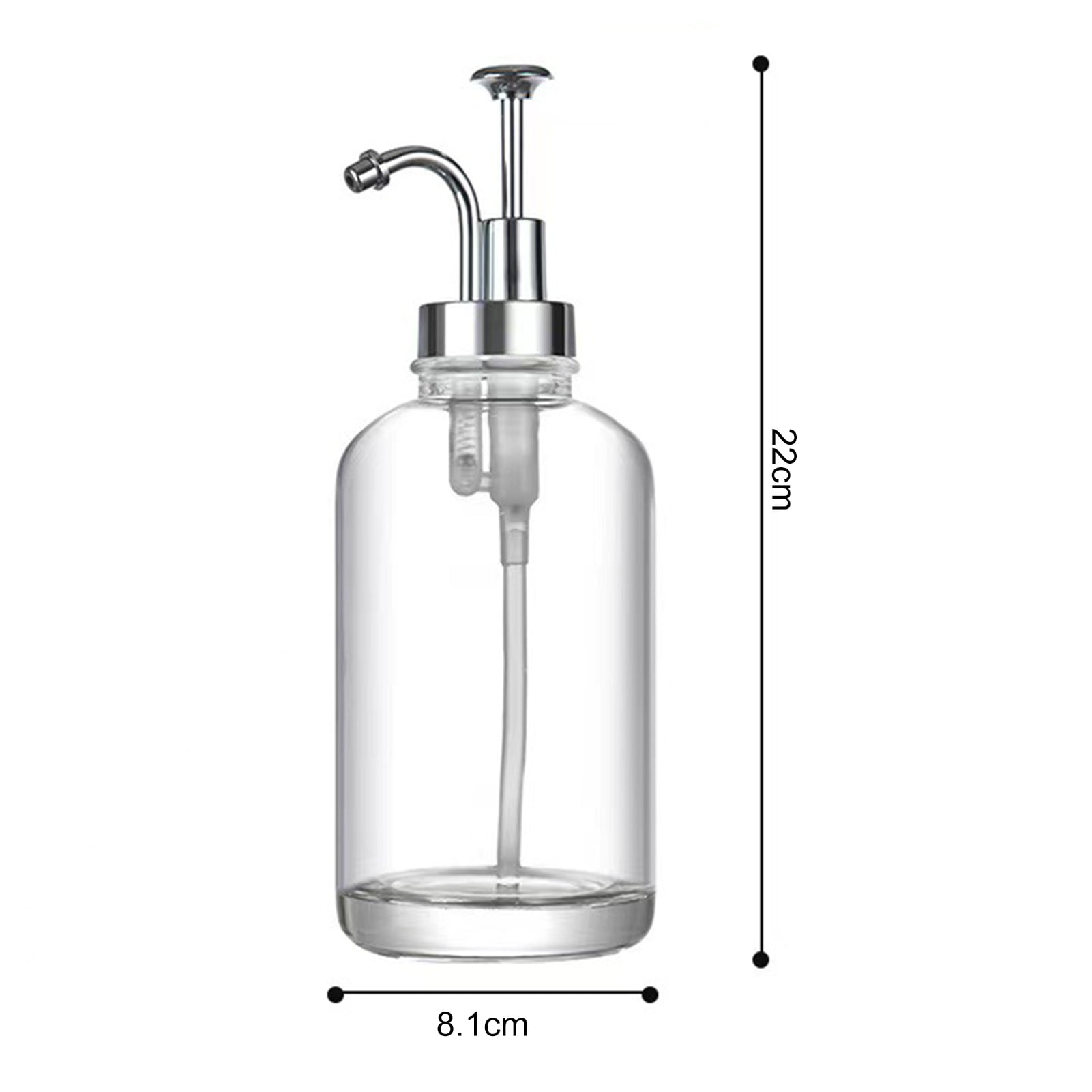 Naierhg 2Pcs 17oz Coffee Syrup Dispenser Clear Glass Syrup Pump Bottle Coffee Bar Accessories Shampoo Dispenser for Home Hotel Restaurant Black