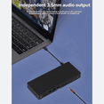 thumbnail image 4 of Station d'Accueil USB-C 14-en-1 - Charge PD100W pour Ordinateur Portable, 2DP&2HDMI-Compatible, pour Accessoires d'Ordinateur Portable PC, 4 of 7