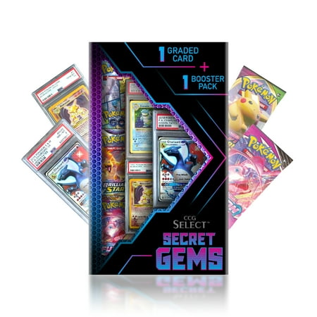 CCG Select Secret Gems Mystery Box | 1 Graded Pokemon Card + 1 Pokemon Booster Pack