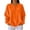 Orange #61, variant on Womens Waffle Knit Tops Plaid Flannel Oversized Long Sleeve Button Down Henley Soft Tunic Boho T Shirts Black M