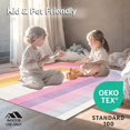 thumbnail image 4 of ODIKA 4'x6' Machine Washable Non-Slip Area Rug, Playful Arc with Pastel Tones and Minimalist Lines High Traffic Rug, Peach, 144367, 4 of 7