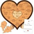 thumbnail image 1 of ZLKMQM 3 Year Anniversary Wooden Gifts for Couple - Handcrafted Third Anniversary Wedding Gift for Him Her, Happy 3rd Marriage Anniversary Keepsake for Husband Wife Dating Partners, 1 of 4