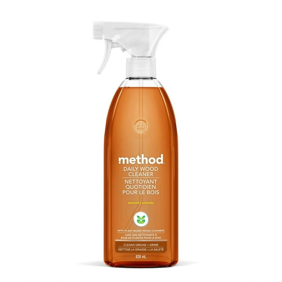 Method Nettoyant Quotidian Pour le Bois, Amande, 828 mL Rendez les surfaces en bois impeccables.