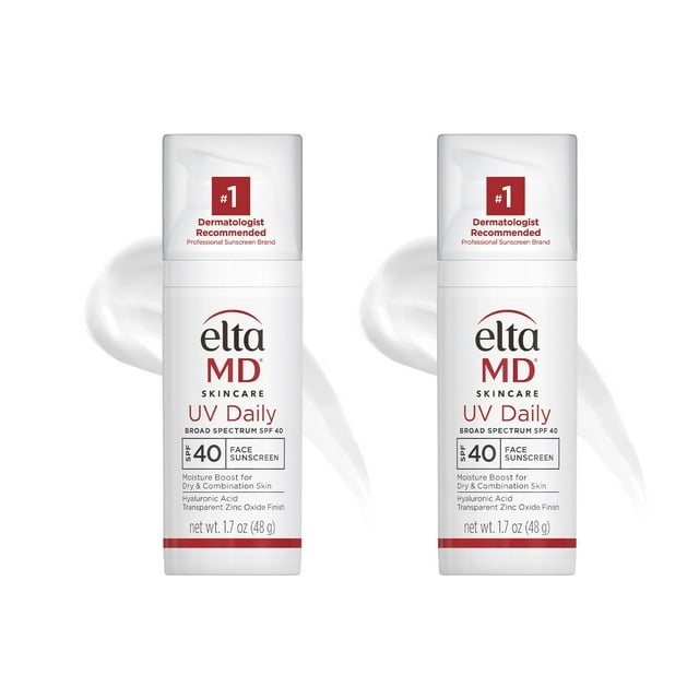 Crema hidratante de protección solar EltaMD UV Daily SPF 40 50 ml (paquete de 2)
