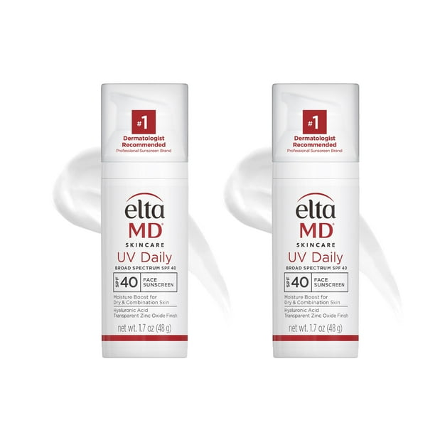 Crema hidratante de protección solar EltaMD UV Daily SPF 40 50 ml (paquete de 2)