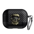 thumbnail image 5 of Fiber Patterns Case for AirPods Pro 2, Rugged Shockproof Cover for Airpods Pro 2nd Generation 2022 with Skull Switch and Carabiner, 5 of 6