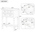 thumbnail image 3 of Narrow Console Table with Drawers and Storage Shelves, Farmhouse Sofa Tables for Living Room, Entrance Tables for Front Door Corridor, Office, Natural, 3 of 9