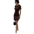 thumbnail image 2 of Women'S Dress Casual Short Sleeve Knit A Line Midi Summer Breathable Dress for Women Coffee M, 2 of 9