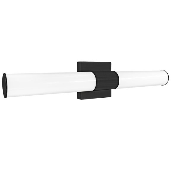 Luxrite LED Black Bathroom Vanity Light Fixtures 24 Inch 5CCT 2700K-5000K 24W 1700 Lumens Dimmable Damp Rated