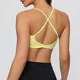 thumbnail image 2 of DAFEI CrossBack Sports Bra for Women, Low Impact Padded Racerback Spaghetti Strap Bras, Workout Yoga Tops, 2 of 8