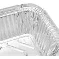 thumbnail image 3 of Paquete de 125 bandejas para hornear de papel de aluminio de 12 onzas con tapas, sartenes desechables de papel de aluminio para asar, hornear, cocinar, 3 of 4