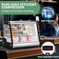 thumbnail image 5 of IdealHouse 5.3 Cu.Ft Commercial Countertop Refrigerators Display Case, Stainless Steel Beverage Refrigerator with LED Lighting, Auto Defrost, Adjustable Shelves, Rear Sliding Door for Restaurant, 5 of 6