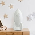 thumbnail image 4 of Simple Designs LT2095-WHT Porcelain Rocketship Table Lamp, White, 4 of 6