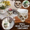 thumbnail image 2 of Flowerpots with Dish Ceramic, Grass Container Pot Resin Head Planter Flower Creative Gothic Patio & Garden, Flower Pots, 2 of 9