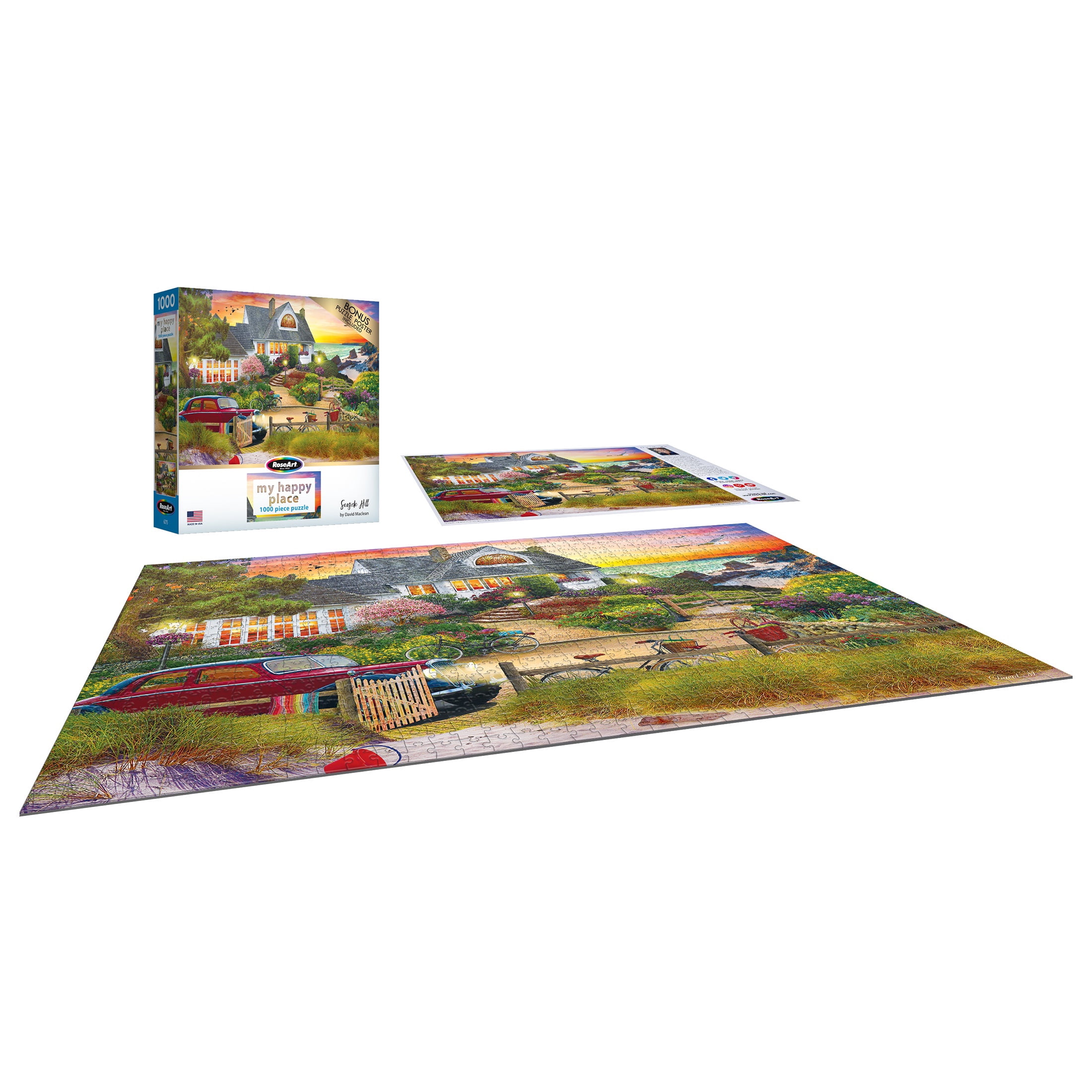 RoseArt My Happy Place 1000PC - Seaside Hill