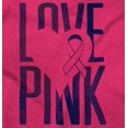 thumbnail image 2 of Love Pink Ribbon Breast Cancer Aware Women's Graphic T Shirt Tees Brisco Brands X, 2 of 6