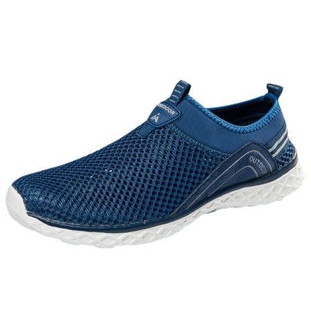 

kpoplk Men s Slip on Sneakers Sneakers for Men Fashion Casual Sports Breathable Mesh Shoes Walking Running Slip on Sneakers Dark Blue 12