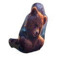 thumbnail image 2 of Balery Lazy Stone Bear Funda de Asiento para Auto con Diseño - Cubierta Frontal Suave y Transpirable con Protector Antideslizante- 1 Unidad, 2 of 5